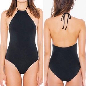American Apparel High Neck Halter Bodysuit